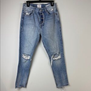 Frame Denim Rigid Re-Release Le original Skinny Light Blue Distressed Jeans